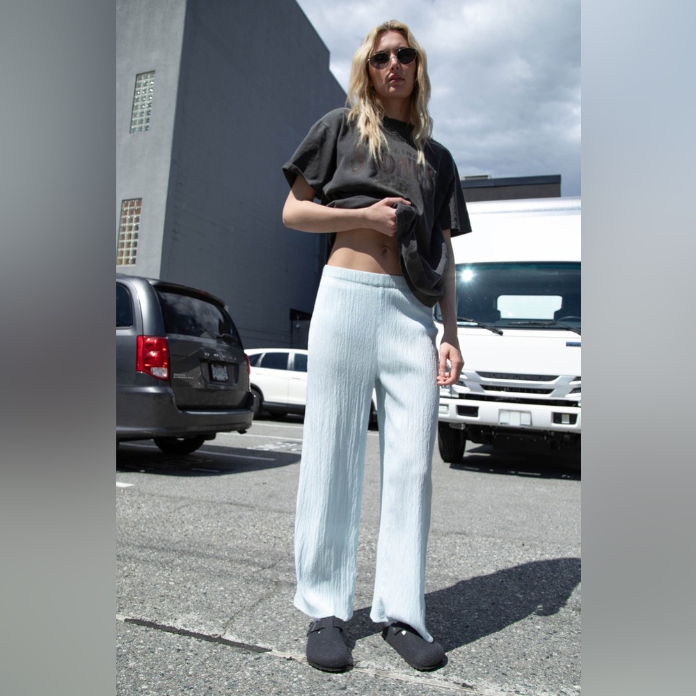 Oak + Fort Crinkle Pants in Black